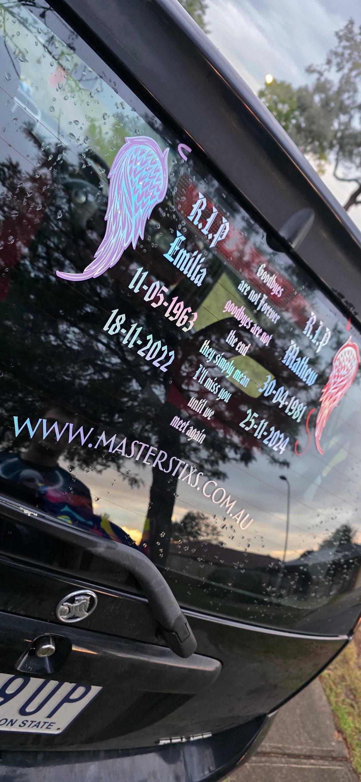 Multi-layer vinyl sticker with raised depth and vibrant colors, handcrafted and weather-resistant