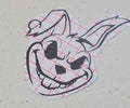 Skull Bunny decal with cute bunny ears and mischievous skull face on outdoor-grade vinyl