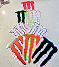 Monster Claw decal on outdoor-grade vinyl with sharp, bold claw design