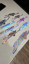 Low Standards Car Decor decal for lowered car enthusiasts with premium vinyl and weather resistance