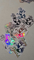 Baby On Board decal on car window, weather-resistant vinyl, cute and stylish safety sign
